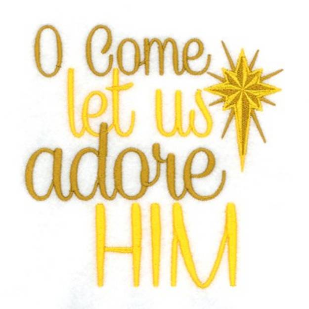 Picture of Let Us Adore Him Machine Embroidery Design