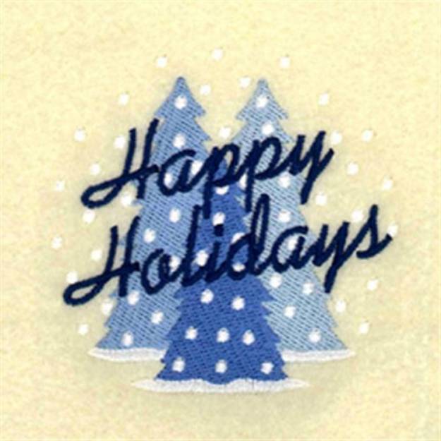 Picture of Happy Holidays Ornament Machine Embroidery Design