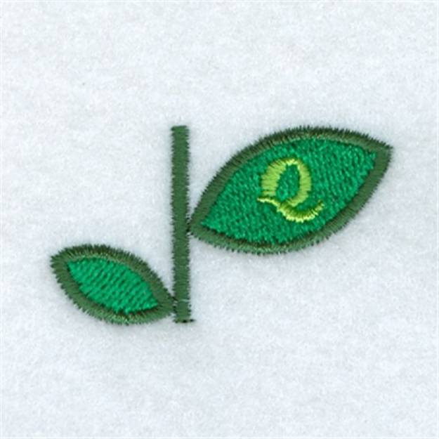 Picture of Flower Alphabet Q Machine Embroidery Design