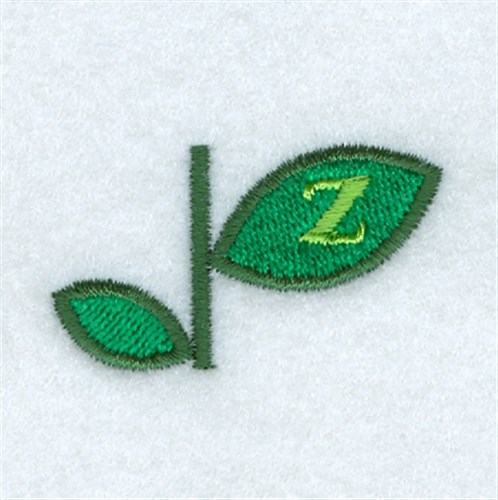 Flower Alphabet Z Machine Embroidery Design