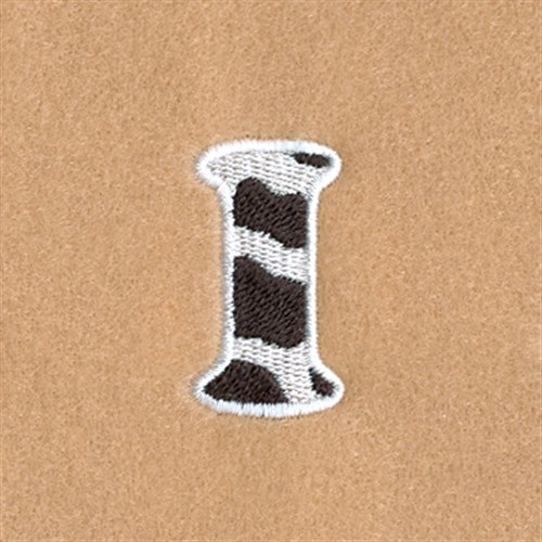 I Cow Font 1 1/2" High Machine Embroidery Design