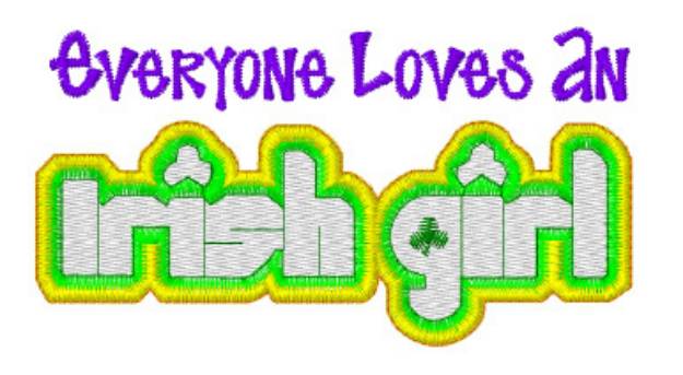 Picture of Loving Irish Girl Machine Embroidery Design