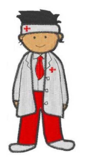 Picture of Male Doctor Machine Embroidery Design