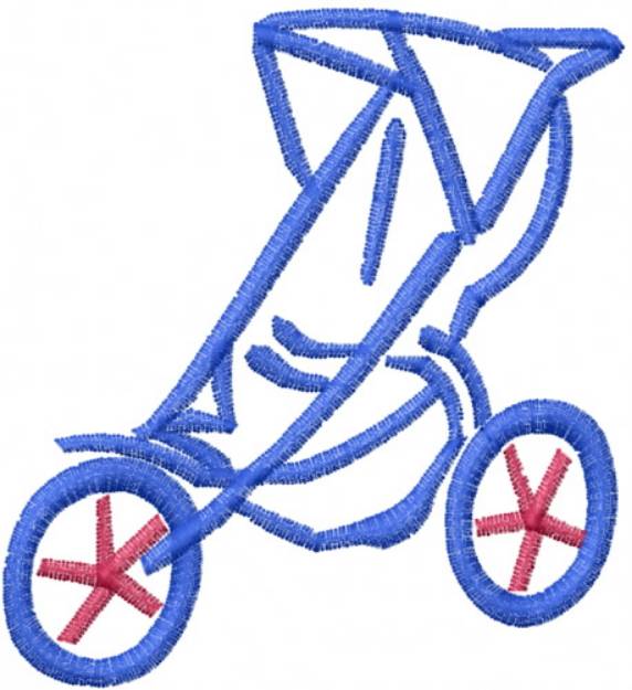 Picture of Baby Stroller Machine Embroidery Design