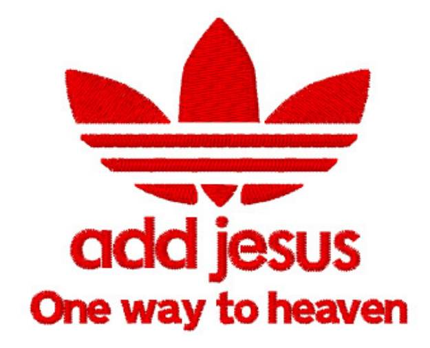 Picture of Add Jesus Heaven Machine Embroidery Design