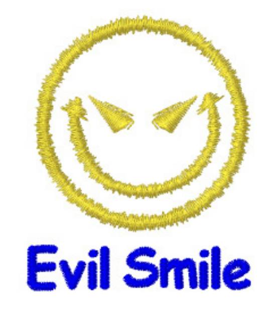 Picture of Evil-Smiley Logo Machine Embroidery Design