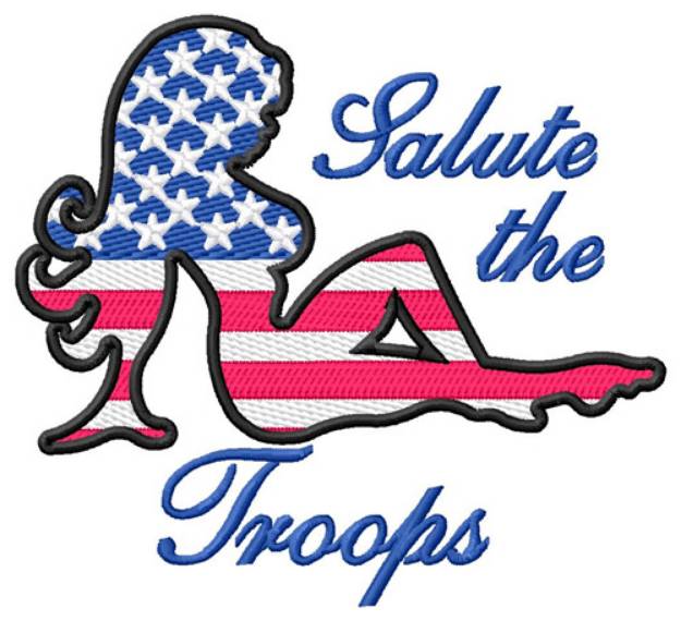 Picture of Salute the Troops Machine Embroidery Design