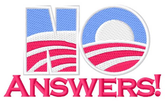 Picture of No Answers Machine Embroidery Design