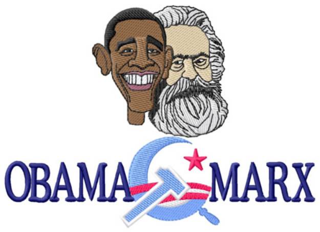 Picture of Obama Marx Machine Embroidery Design