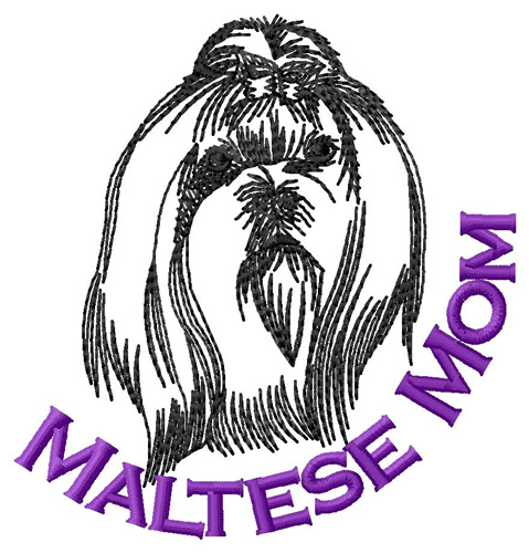 Maltese Mom Machine Embroidery Design