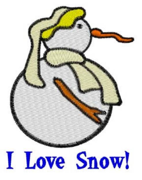 Picture of I Love Snow Machine Embroidery Design