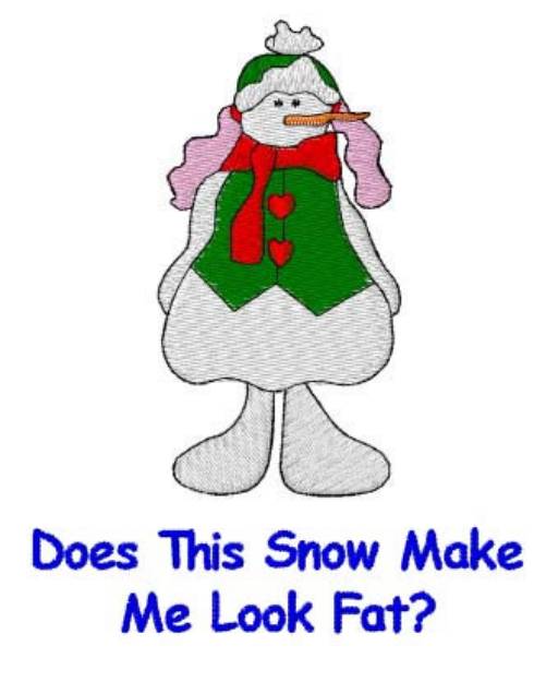 Picture of Snow Woman Machine Embroidery Design