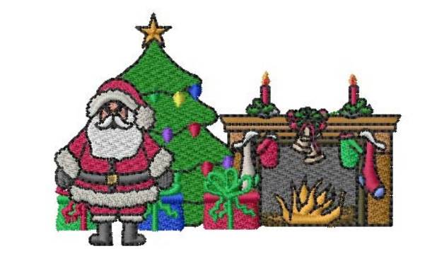 Picture of Santa Scene Machine Embroidery Design