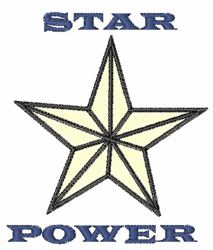 Star Power Machine Embroidery Design