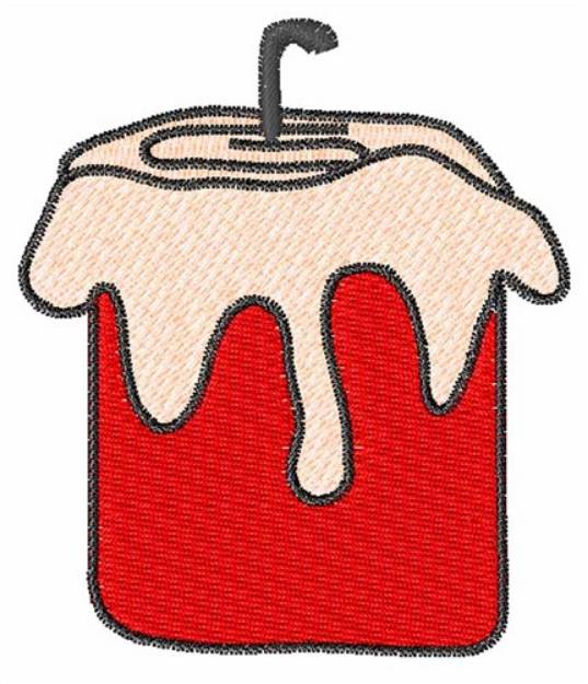 Picture of Red Candle Machine Embroidery Design