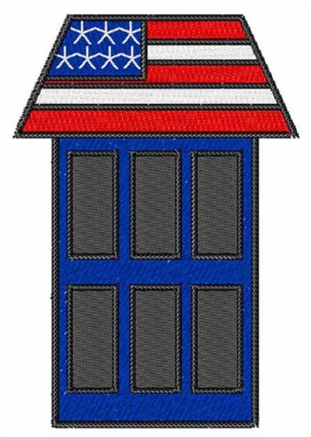 Picture of Patriotic House Machine Embroidery Design