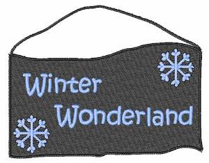 Picture of Winter Wonderland Sign Machine Embroidery Design