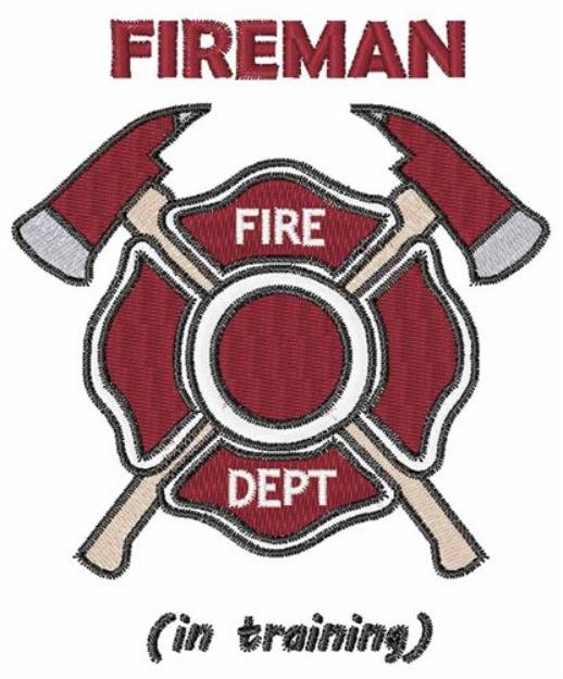 Picture of Fireman In Training Machine Embroidery Design