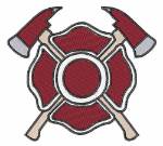 Picture of Fireman Logo Machine Embroidery Design