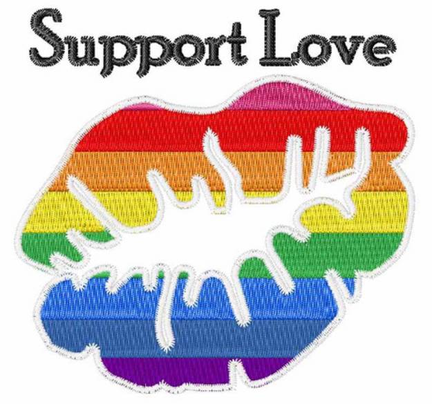 Picture of Support Love Machine Embroidery Design