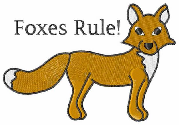 Picture of Foxes Rule Machine Embroidery Design