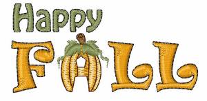 Picture of Happy Fall Machine Embroidery Design