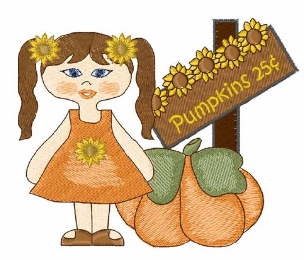 Picture of Pumpkins Machine Embroidery Design