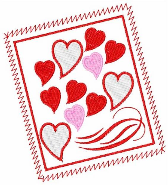 Picture of Valentine Hearts Machine Embroidery Design