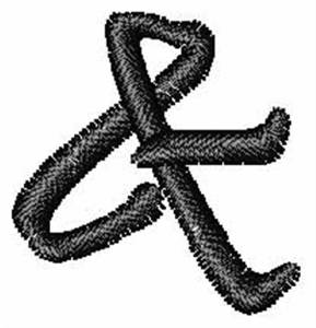 Picture of Pristina Font Ampersand Machine Embroidery Design