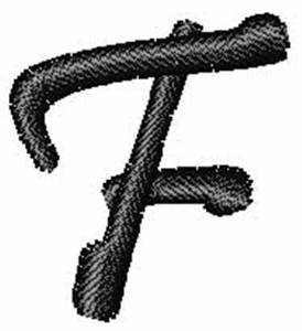 Picture of Pristina Font F Machine Embroidery Design