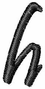 Picture of Pristina Font Small h Machine Embroidery Design