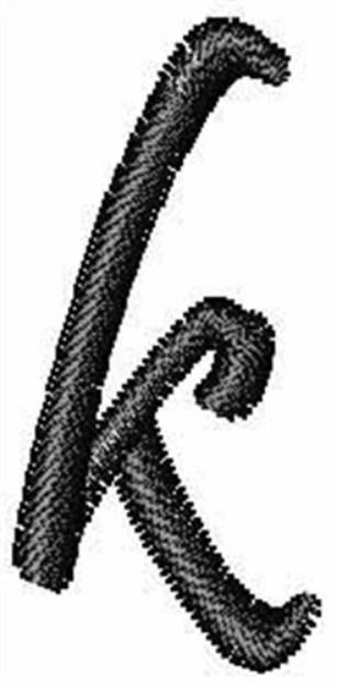 Picture of Pristina Font Small k Machine Embroidery Design