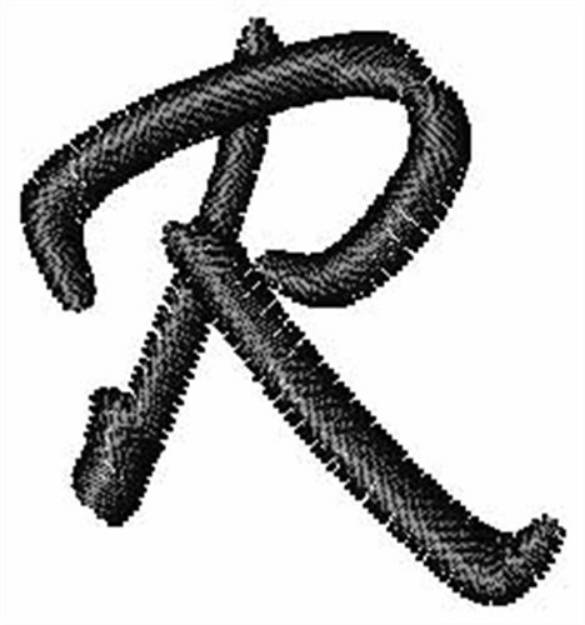 Picture of Pristina Font R Machine Embroidery Design