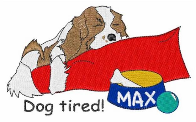 Picture of Dog Tired Machine Embroidery Design