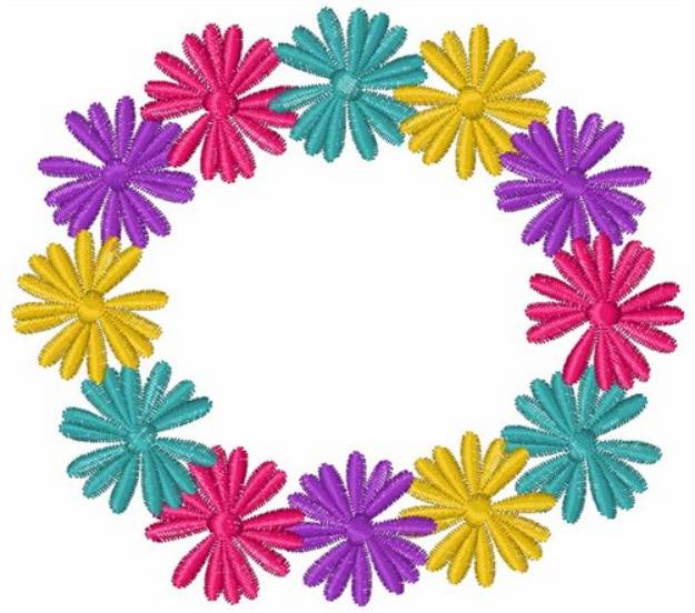 Picture of Daisy Wreath Machine Embroidery Design