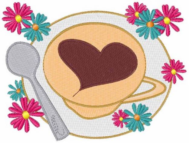 Picture of Tea Cup Machine Embroidery Design