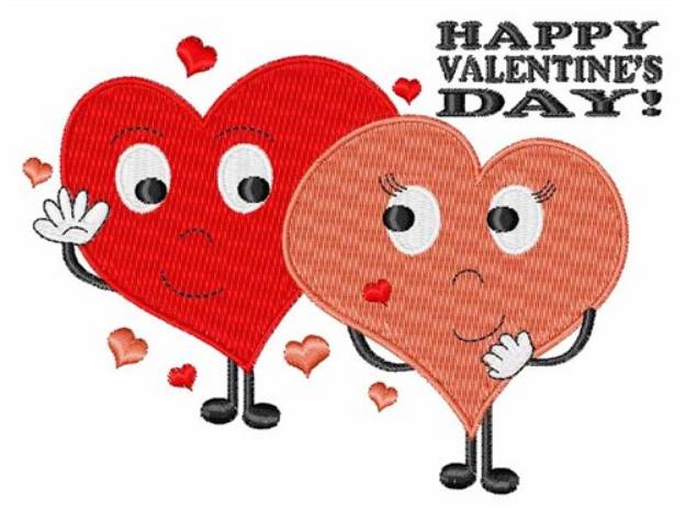 Picture of Happy Valentines Day Machine Embroidery Design