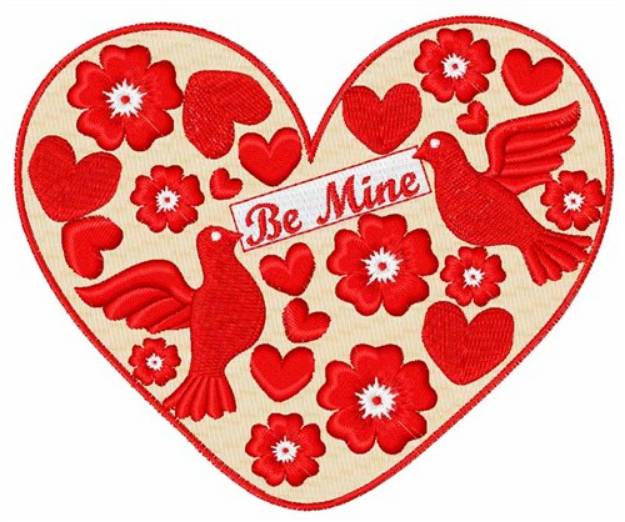 Picture of Be Mine Machine Embroidery Design