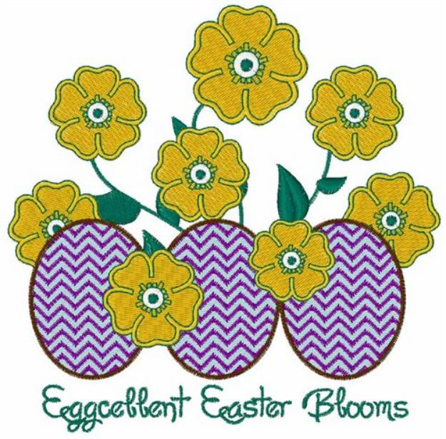 Picture of Eggcellent Easter Blooms Machine Embroidery Design