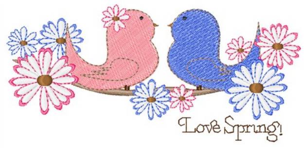 Picture of Love Spring Machine Embroidery Design