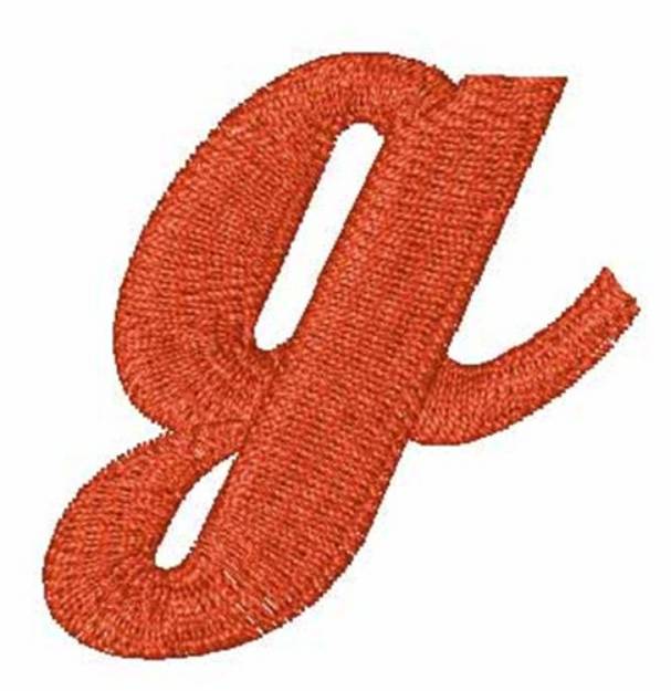 Picture of Hot Rod Lowercase g Machine Embroidery Design