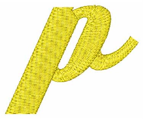 Hot Rod Lowercase p Machine Embroidery Design