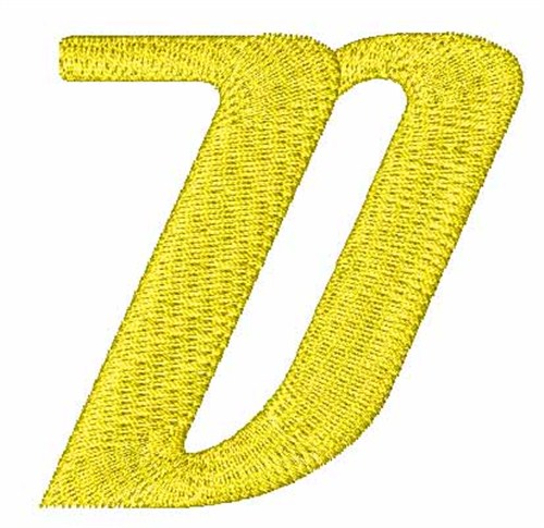 Hot Rod Uppercase D Machine Embroidery Design