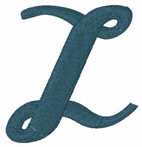 Picture of Hot Rod Uppercase L Machine Embroidery Design