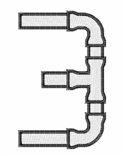 Plumbing Number 3 Machine Embroidery Design