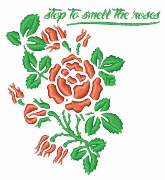 Picture of Smell The Roses Machine Embroidery Design