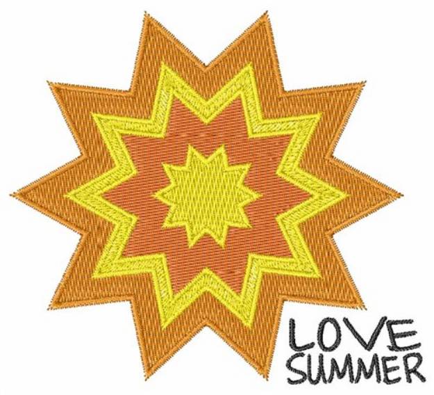 Picture of Love Summer Machine Embroidery Design