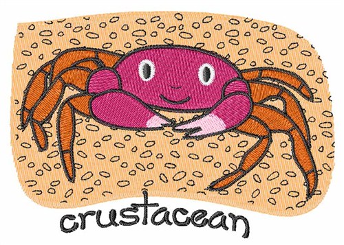 Crustacean Machine Embroidery Design