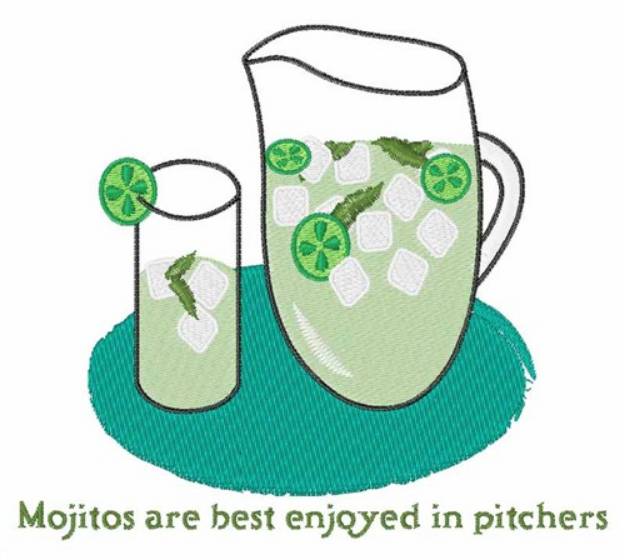 Picture of Mojitos In Pitchers Machine Embroidery Design