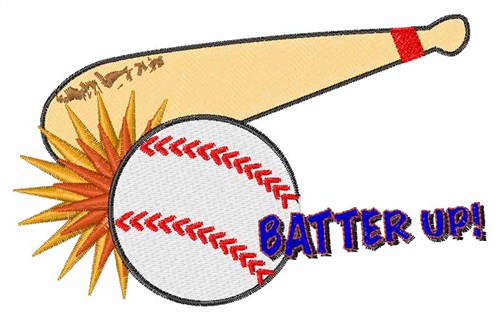 Batter Up Machine Embroidery Design